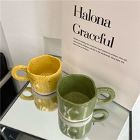Harmony Wholesale Handmade New Creative Simple Retro Ins Style Hand Pinch Tasses à café Tasses en céramique
