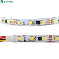 DC12V 10mm largeur WS2818 5050 WWA Bandes flexibles LED numériques