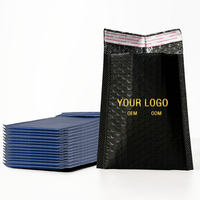 Enveloppes à bulles bleues auto-adhésives écologiques 140g épaissies imperméables légères, MOQ 100, pour vendeurs en ligne et petites entreprises