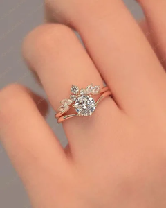 Anillo de banda de eternidad de oro rosa Premium de 14 quilates, 8 diamantes cultivados en laboratorio, joyería fina para bodas, aniversarios románticos, regalo IGI - Product Image 5