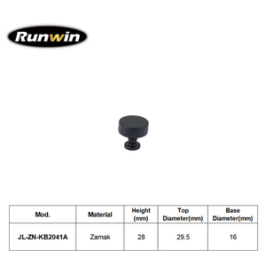Perilla Cilíndrica para Gabinete de <span class=keywords><strong>Zamak</strong></span> Negro Mate, Fácil Instalación para Gabinetes, Fabricación OEM de Alta Calidad para Cómodas, Dormitorios y Baños - Product Image 1