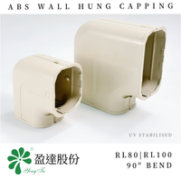 ABS 90 résistant aux chocs fiable RL80 ° BEND avec conception à clipser facilement pour les conduits de climatisation