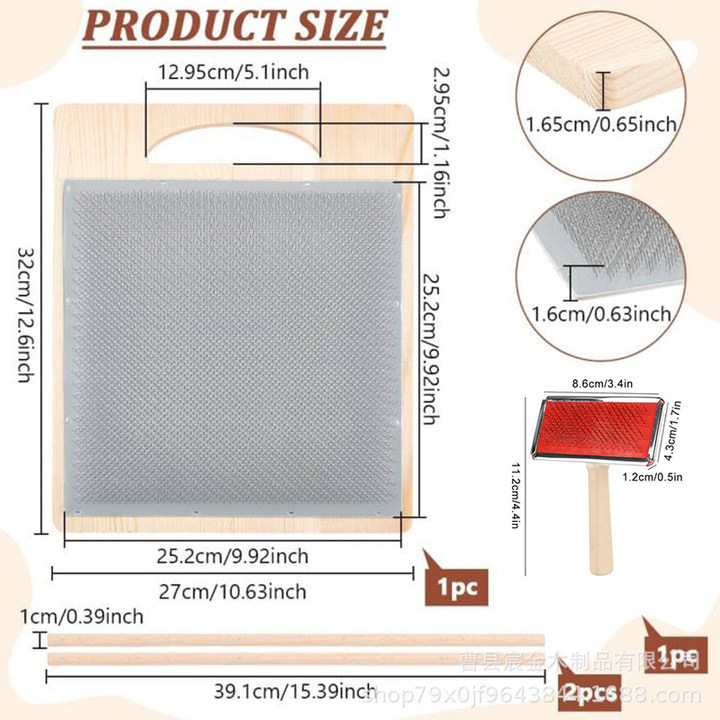 Frameless brush [round handle]