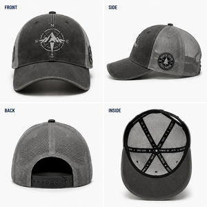 Unisex Fashionable Sporty Trucker <b>Hat</b> Casual Plain Mesh Design Rubber Oxford for Streetwear Dad <b>Hats</b> Hip Hop for Men - Product Image 2