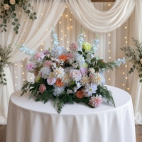 Décoration florale de style jardin en soie de luxe, de haute qualité et durable, fleurs artificielles pour centre de table de mariage et allée