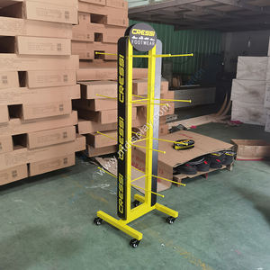 Negozio POP girevole appendiabiti <span class=keywords><strong>da</strong></span> pavimento in metallo portatile Showroom scarpe <span class=keywords><strong>da</strong></span> esposizione - Product Image 4
