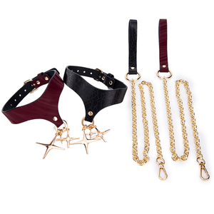 <span class=keywords><strong>Collar</strong></span> de diseño de fantasía Restricción Fetish Slave Neck <span class=keywords><strong>Collar</strong></span> con cadena Arnés desmontable para pareja Juegos eróticos Sm Bondage Play - Product Image 3