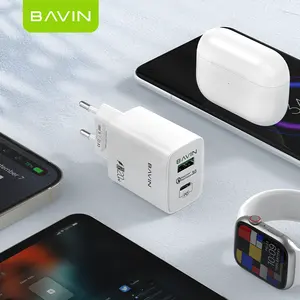 BAVIN批发PC902Y 20w pd qc快速充电安卓壁式手机充电器