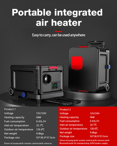 Portable All-in-one Parking <strong>Diesel</strong> Integrated Air <strong>Heater</strong> with Pull Rod for Truck Boat Caravan Bus 5kW 12V 24V - Product Image 5