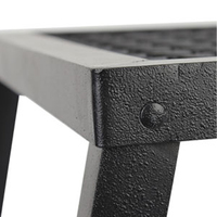 Grille de barbecue, grille de feu de camp, grille en acier inoxydable, filet en maille métallique, hauteur réglable, gril à charbon en acier