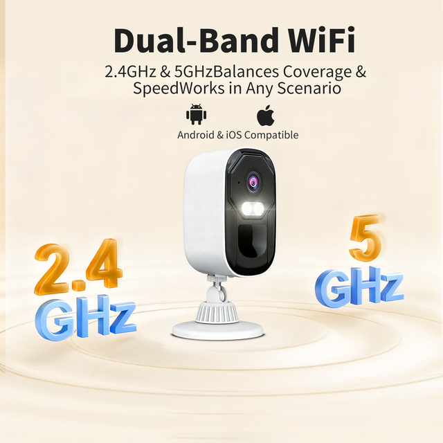 Security Camera WIFI Wireless Security Camera 4MP  PTZ Full Color Dual Lens Two Way Audio Home Security Network Camera