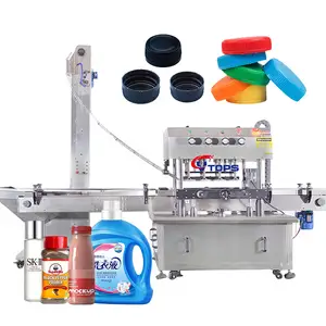 VTOPS Automatic Capping Machine With Cap Feeder, Cosmetic Bottle Cap Screwing Closing Machines Price For Sale