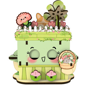 Simpatico Puzzle 3D in Legno a Forma di Negozio di Giardini e Negozio di Zucche, Giocattolo Fai-da-Te, Decorazione Creativa per la Casa, Regalo di <span class=keywords><strong>Compleanno</strong></span> per Bambini - Product Image 4