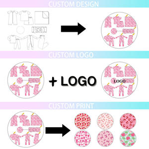 Kerui Bedruckter Kinder-Bambus-Reißverschluss-Pyjama Kinder-Baby-Strampler Bambus-Romper für Babymädchen - Product Image 3