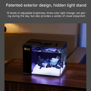 Fabrieksgroothandel YEE 10 Gallon Nano <span class=keywords><strong>Aquarium</strong></span> <span class=keywords><strong>Tank</strong></span> van Kunststof Acryl Mini Betta Vissenkom met USB Aquariumverlichting en Waterpomp - Product Image 2