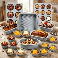 Lot de 15 moules à gâteau en silicone pour chiffon, ustensiles de cuisson de cuisine, sans BPA, qualité alimentaire, pour gâteaux, muffins et cupcakes