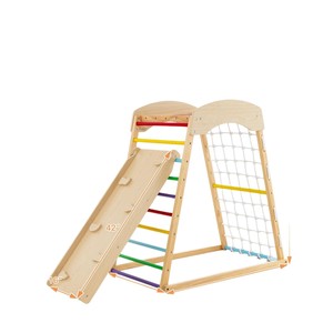 Wooden Climbing Frame Children Indoor Playset Slide Ladder Combination For Kids Age 2 To 6 Years - Product Image 5