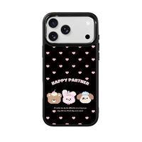 Coque de téléphone AG Feeling Black Edge avec design Gilding Partner pour iPhone 17, 17 Pro Max, 16 Pro, 15, 15 Pro Max, 15 Pro, 14 Pro Max – Coque magnétique