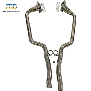JTLD rendimiento t304 Acero inoxidable largo tubo de escape y tubo medio para W204 <span class=keywords><strong>Mercedes</strong></span> C63 <span class=keywords><strong>AMG</strong></span> - Product Image 1