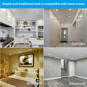 ETL 5004879 75 Wát thay thế 965lm ẩm ướt đánh giá 5in 6in 5cct <span class=keywords><strong>LED</strong></span> lõm trang bị thêm Downlight với vách ngăn TRIM - Product Image 4