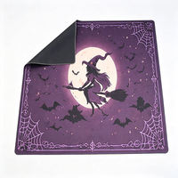 Ensemble de tapis de mahjong KXXL Premium sur le thème d'Halloween avec des motifs de fantômes et de sorcières pour une décoration de table d'intérieur effrayante et un jeu amusant