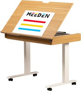 MEEDEN-<span class=keywords><strong>Table</strong></span> à <span class=keywords><strong>dessin</strong></span> électrique réglable en hauteur de 31 à 52 pouces avec tiroir de rangement, grand plateau inclinable de 41x23 pouces - Product Image 1