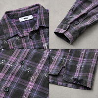 TaiDe – Chemise-veste en flanelle à carreaux Paisley avec logo personnalisé, coupe courte et ample, OEM ODM, fournisseur en gros de haute qualité, certifié ISO