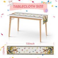 Nappe de table de Pâques 33x183cm, thème fête, dîner, toile, personnalisable