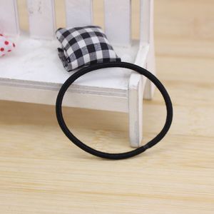 Black High Elasticity No Seam Hair Tie For Daily Use Fabric Weaving Thin Hairband - Product Image 4