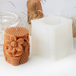 แม่พิมพ์ซิลิโคนรูปผึ้งสำหรับทำเค้กสบู่ทำจากขี้ผึ้งขี้ผึ้งผึ้งสำหรับปลูกหม้อดอกทานตะวันแม่พิมพ์ซิลิโคน - Product Image 6