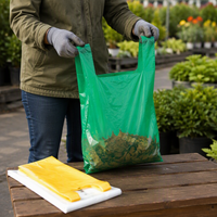 Sacs poubelles imprimés sur mesure en forme de t-shirt, sacs poubelles en plastique à poignées, sacs de courses, sacs à déchets avec poignées, fabricant d'usine pour cuisine