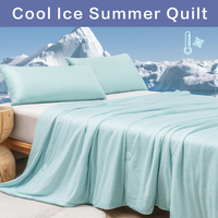Couverture de refroidissement pour lit couette de climatisation soyeuse couette d'été de glace refroidie légère avec tissu froid et de refroidissement double face