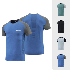 เสื้อยิมออกกำลังกายผู้ชายแบบไร้ตะเข็บ ยี่ห้อ Muscle Men OEM ผลิตจากโพลีเอสเตอร์ 90% สแปนเด็กซ์ 10% เหมาะสำหรับวิ่งและฝึกซ้อม - Product Image 1