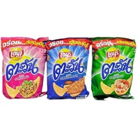 Croustilles de pommes de terre Lays saveur crevettes thaïlandaises, collation asiatique exotique, vente en gros, sac de loisirs en vrac