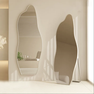 Miroir Mural Ondulé Personnalisé Sans Cadre LED, Grand Miroir Irrégulier Vague pour Décoration de Salon - Product Image 4
