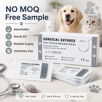 Sutures chirurgicales en polydioxanone (PDO) à succès (USP 4/0) avec aiguille à coupe inversée 3/8 cercle, qualité supérieure pour usage vétérinaire