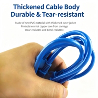 Cable de Conexión Ethernet CAT5 - Cable de Comunicación de Red de Alta Velocidad, Cobre 23AWG UTP, Conector RJ45 con Revestimiento de PVC