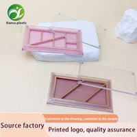 Palette de fards à paupières magnétique rotative rectangulaire 7 couleurs écologique, conteneur vide pour poudre de blush compacte individuelle