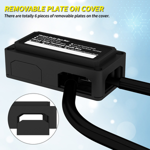 Caja de barras colectoras de CC de alta resistencia 300A 12V 24V 48V, diseño de módulo de terminales M10, bloque de terminales de distribución de energía de CC de 12 voltios para vehículos marinos, RV y automóviles - Product Image 3