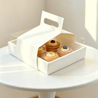 Boîte à pâtisserie transparente de style INS, portable, pour cupcakes, mousses, desserts, pâtisseries, diverses gourmandises pour le thé de l'après-midi, emballage alimentaire