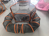 Maison pliable pour animaux de compagnie Suntech de haute qualité et tente pour chien, tunnel pour chat, rayé, certifié CE, maille en polyester, 1,5 kg pour le camping