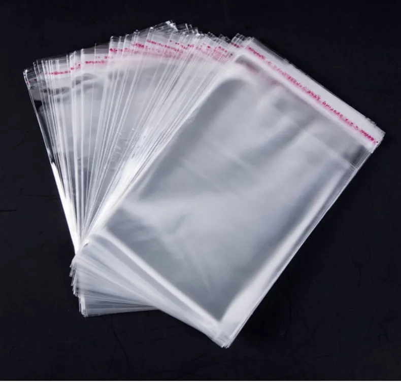 셀프 씰링 셀로판 백 작은 투명 비닐 봉투 재사용 가능한 자체 접착 OPP 가방