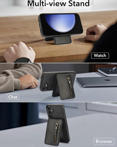 Custodia di lusso per cellulare con supporto a portafoglio per <span class=keywords><strong>Samsung</strong></span> S24 S25 <span class=keywords><strong>Cover</strong></span> magnetica in pelle per Google 9Pro XL - Product Image 5