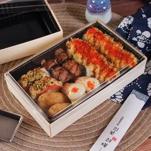 Kotak Bento Sushi Kayu Sekali Pakai Grosir