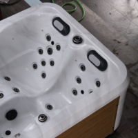 Jacuzzis para Exteriores al por Mayor de Fábrica, Sistema de Control Balboa, Spa con Hidromasaje, Múltiples Boquillas de Masaje, Luz LED