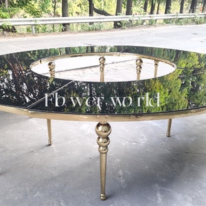 Tavoli e Sedie Nuziali in MDF Nero, Oro e Bianco per Eventi e Matrimoni - Product Image 5