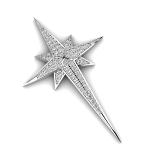 Collection de Broches Interstellaires de Luxe en Or Blanc 18K Plaqué Or, Design Inspiré du Cosmos, Idéales pour Fêtes et Mariages Étoilés - Product Image 6