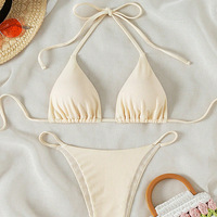 Couleur unie Sexy 2024 Xxx Hot Bikini Vente en gros Femmes Bikini Maillots de bain