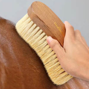 Fabrik Großhandel benutzer definierte Logo Holz Pferd Pflege Pinsel mit Sisal Hanf - Product Image 3