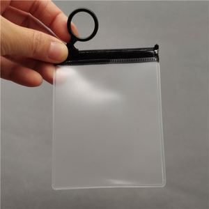 Mini Size Transparent Biodegradable Recycle Plastic Frosted Bags With Zipper <b>PVC</b> for Cosmetic <b>Clothes</b> Hair Packaging Zip Bag - Product Image 1